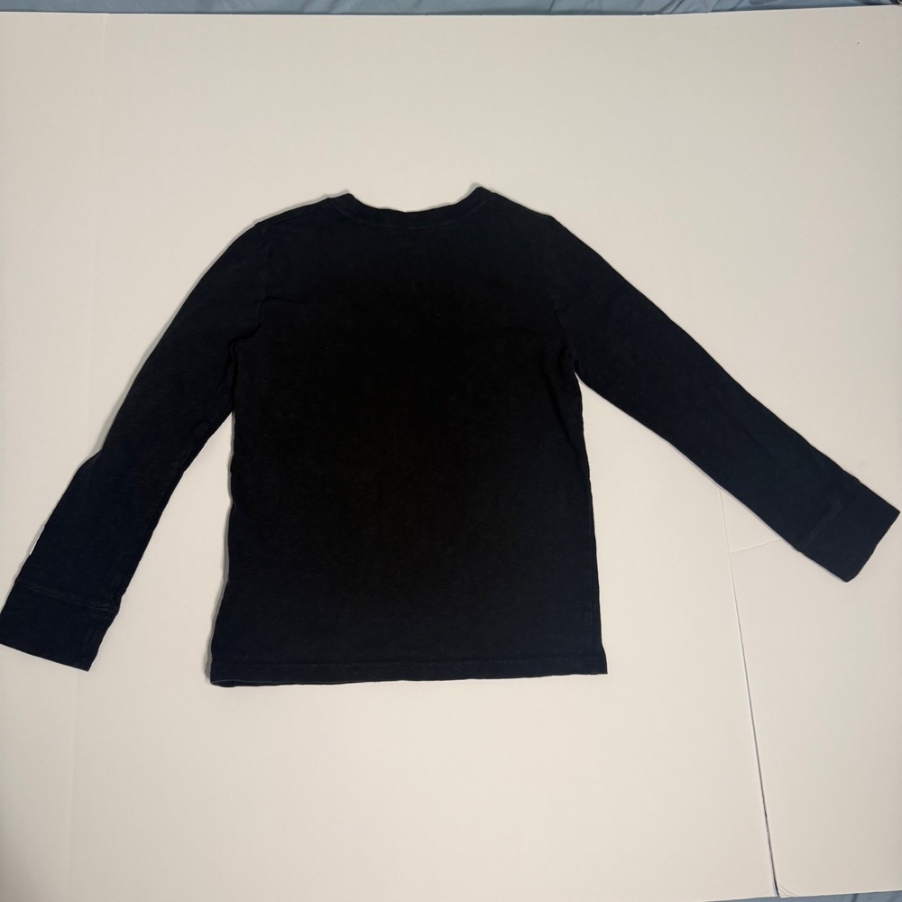 Abercrombie Kids Black Long Sleeve Moose Logo T-Shirt Size 7/8 - Picture 2 of 4